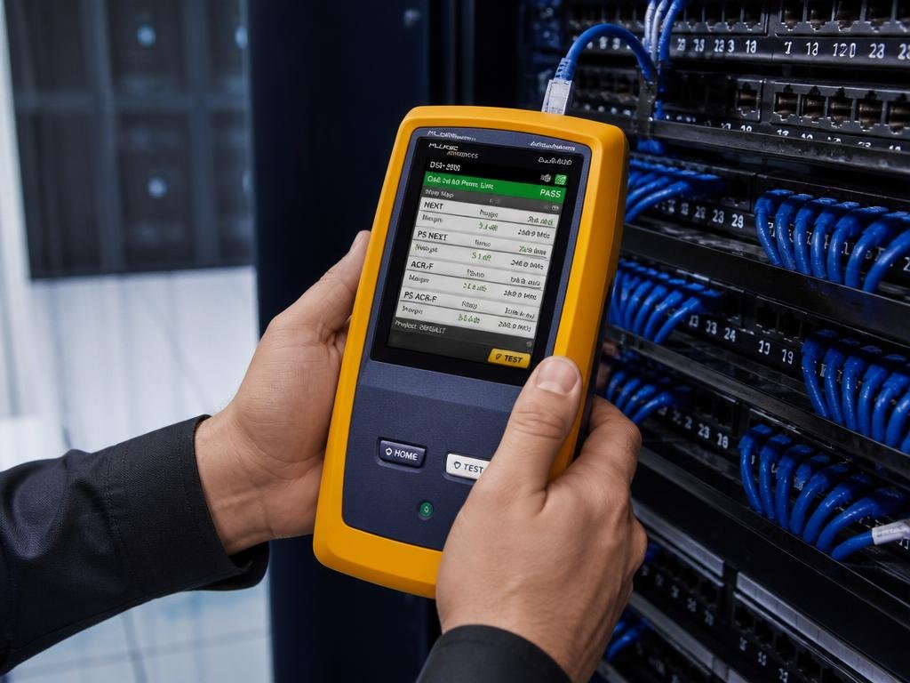 Certificación de un patch panel con equipo de medición profesional